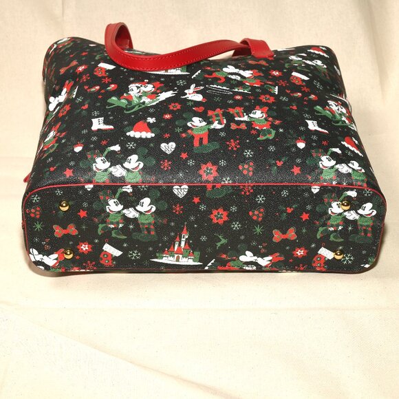 Dooney & Bourke Disney Christmas Tote Mickey Minnie Sleigh Ride Bag - Picture 4 of 7